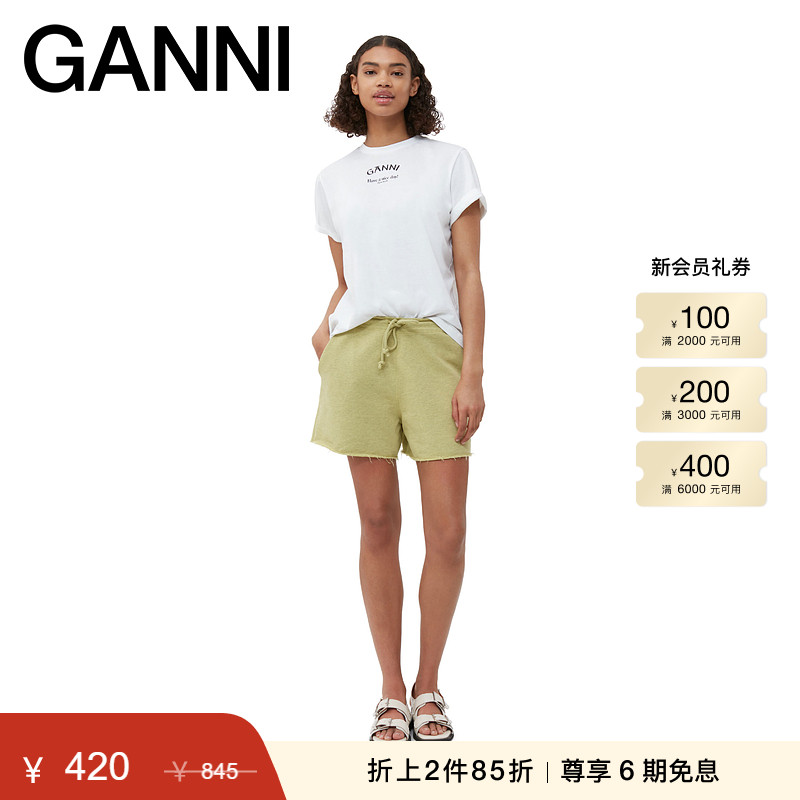 全新圆领短袖GANNI印花