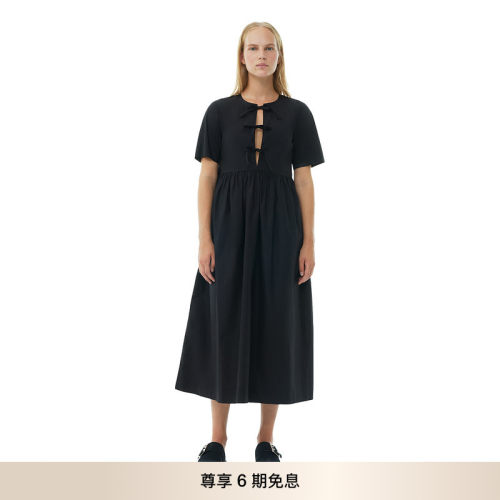 约会连衣裙棉GANNI娃娃裙系带