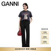 秋冬新品 GANNI女装 俏皮兔子宽松短袖 T恤上衣 A1050061252