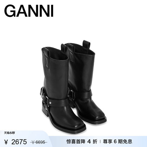 GANNI早春经典骑士靴女鞋