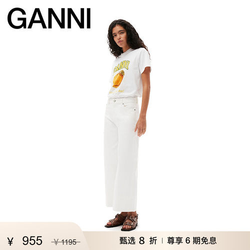 全新多巴胺短袖GANNI印花春夏