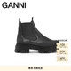 GANNI女鞋 皮革低筒厚底短靴切尔西靴 S2298099