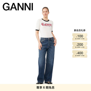 舒适T恤衫 修身 T3433135 白logo款 GANNI女装