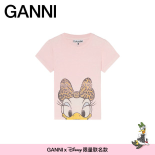 GANNI 辣妹风内搭T恤 趣味黛丝印花修身 A1050134868 Disney