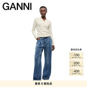 外搭开衫 GANNI女装 优雅V领碎花针织衫 K2528277