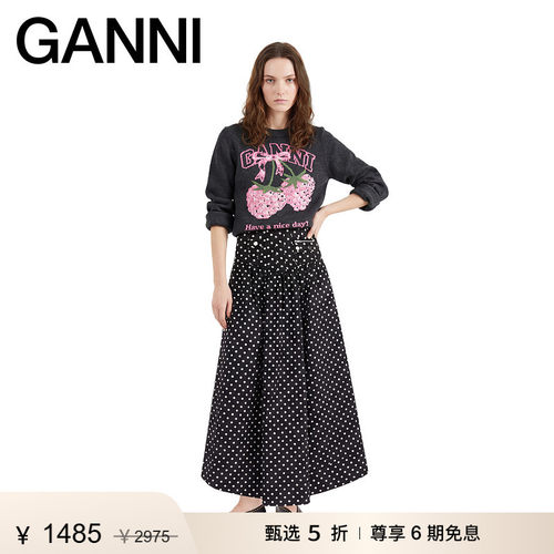 【新品首降】GANNI女装 树莓图案针织套衫长袖毛衣 A1070276252