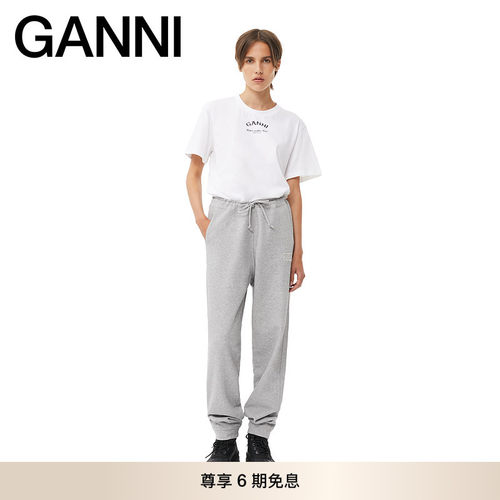 新品卫裤GANNI休闲抽绳格雷系