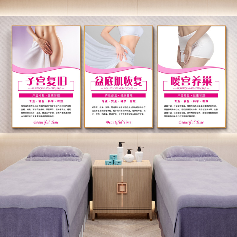 美容院产后修复挂画产康店恢复宣传广告图月子中心