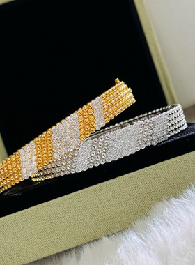 经典款S925纯银精工高级感五排珠珠排钻手镯·5A高碳钻大货实拍