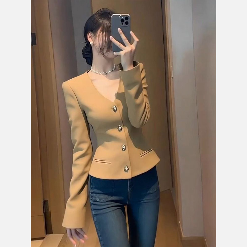 巨好看独特掐腰西装外套