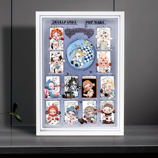 POPMART泡泡玛特 SKULLPANDA平日奇境系列手办盲盒场景展示盒相框
