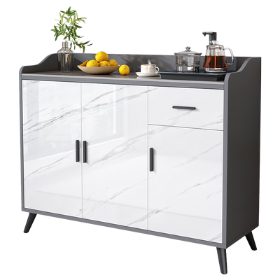 实木岩板餐边柜客厅靠墙一体家用