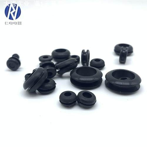 防尘防水双面硅胶护线圈耐高温橡胶圈出过线套电线保护套硅胶孔塞