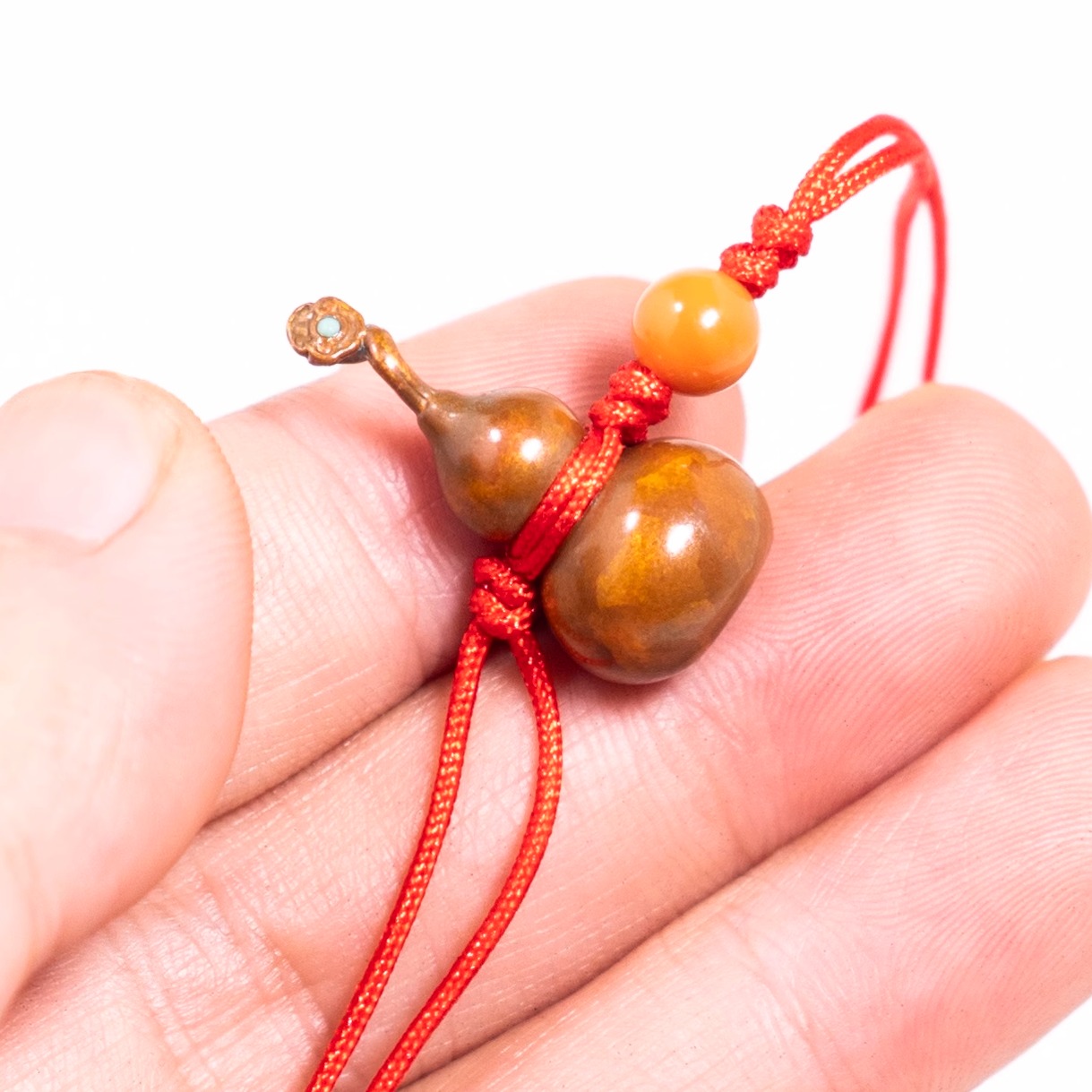 纯铜葫芦挂饰紫铜如意车载挂件汽车钥匙扣招财平安挂饰礼物伴手礼