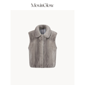 Lumi超皇冠天鹅绒水貂 MovinGlow｜极光貂影 Saga 娃娃领皮草马甲