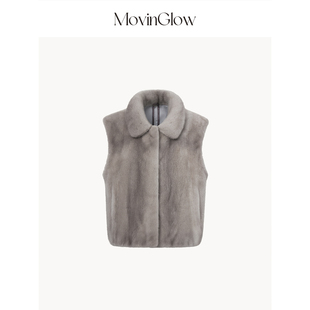 MovinGlow|极光貂影 Saga Lumi超皇冠天鹅绒水貂 娃娃领皮草马甲