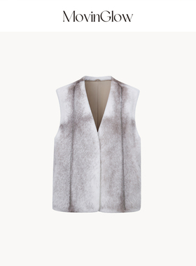 MovinGlow｜云间絮语 Saga Lumi超皇冠天鹅绒水貂 V领宽松马甲