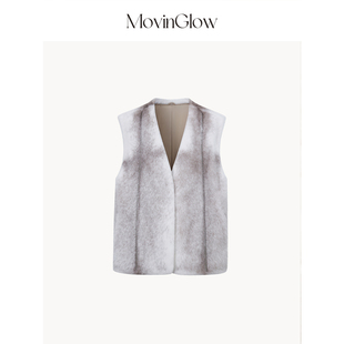 V领宽松马甲 Lumi超皇冠天鹅绒水貂 MovinGlow｜云间絮语 Saga