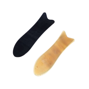 天然鱼形刮痧板面部脸部美容院专用牛角刮痧板脸部眼部颈部淋巴