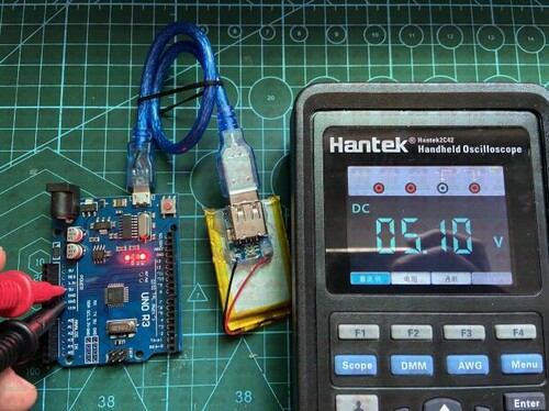 5V可充电锂电池模块USB口51duino单片机STM32微小型灵巧嵌入式