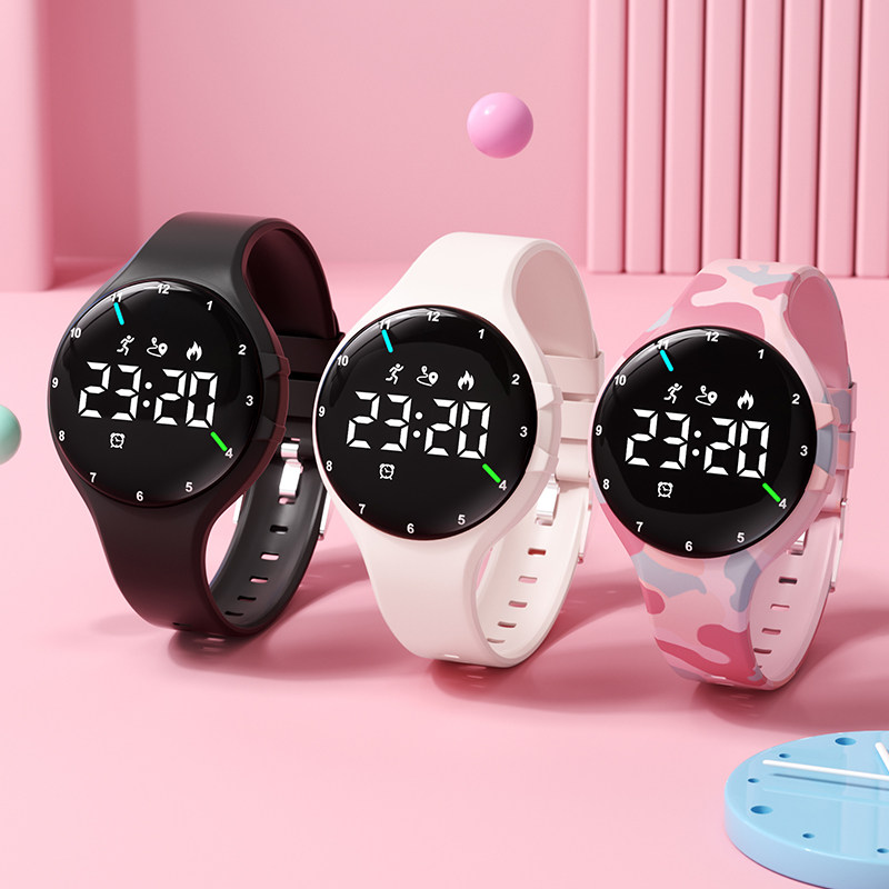 多巴胺手表女生学生女孩儿童数字显示初中生运动游泳防水电子表女