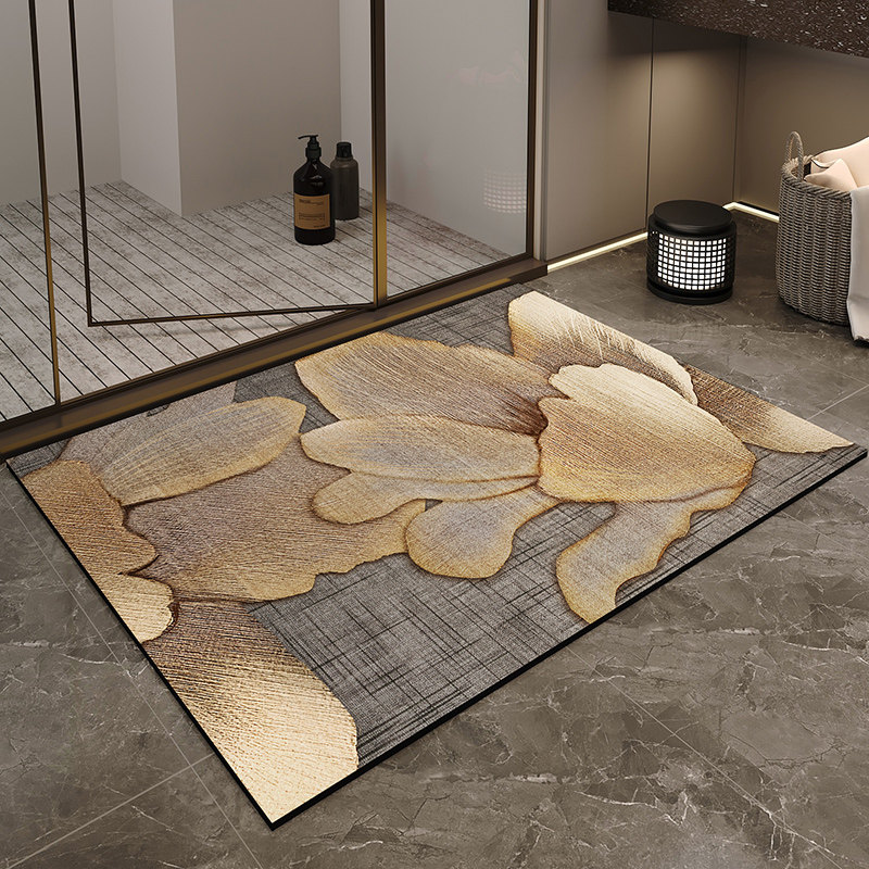 轻奢金色浴室卫生间门口蹭脚垫超吸水速干硅藻泥地垫干湿分离地毯,居家布艺,家用脚垫,淘宝优惠券,粉丝福利购,淘宝优惠卷