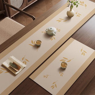 宋氏美学中式桌旗茶桌茶台餐桌垫布硅藻泥吸水速干长条茶席保护垫