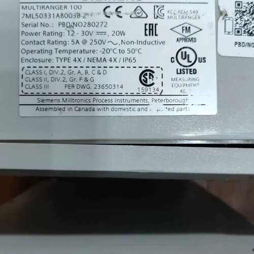 议价 Multiranger100料位计变送器7ML5033