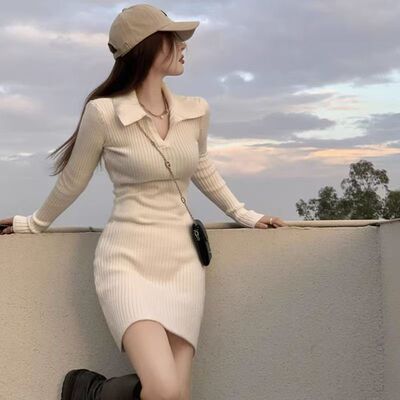 冬季新款法式复古polo领