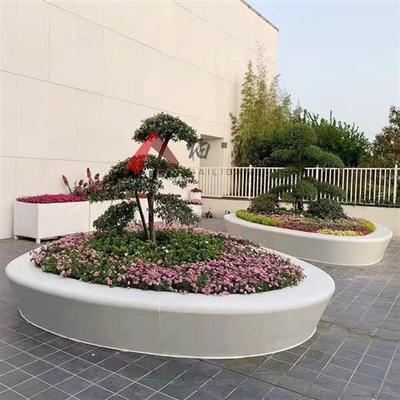 玻璃钢树池座椅定制厂家商场户外异形景观坐凳水磨石花坛坐凳