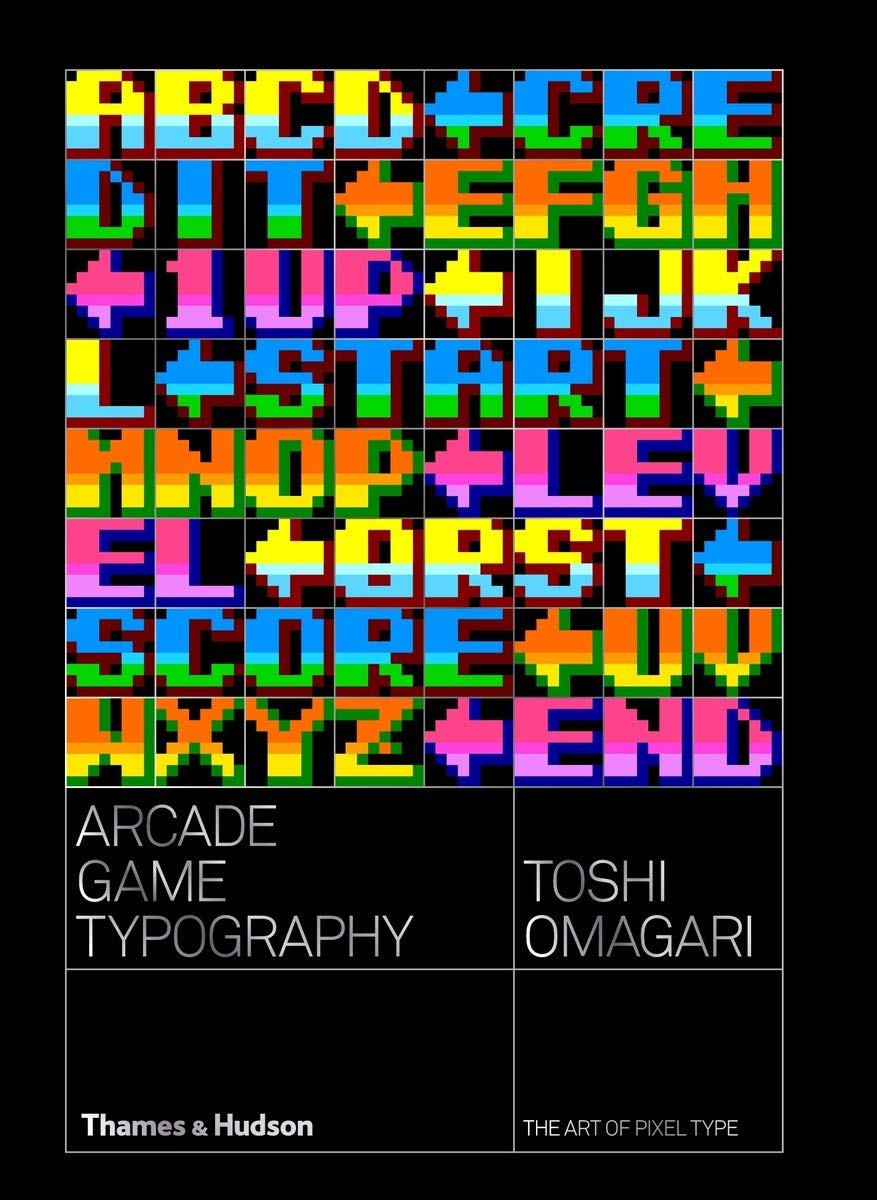现货arcade game typography: the art of pixel type  街机游戏字体