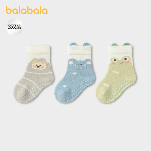 巴拉巴拉balaOne宝宝袜子三双装