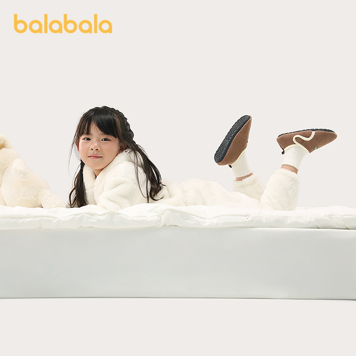 巴拉巴拉童鞋儿童拖鞋男女童2025年新冬季加绒保暖家居鞋包跟棉鞋