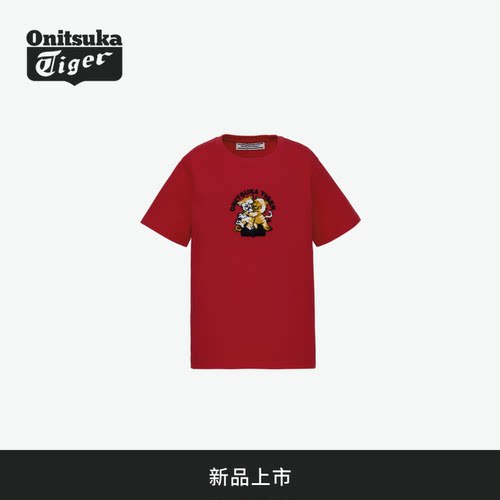 [新品]Onitsuka Tiger鬼塚虎KIDS TEE儿童圆领短袖T恤