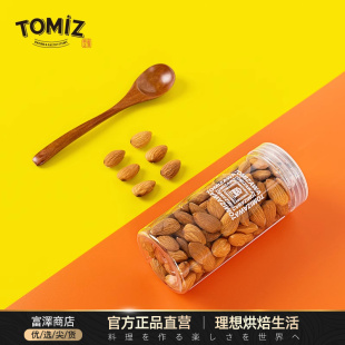 美国原料进口坚果零食杏仁烘焙材料 TOMIZ富泽商店扁桃仁140g罐装