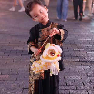 新年春节元旦马年瑞宝醒狮灯笼手工diy儿童制作材料狮子平安花灯