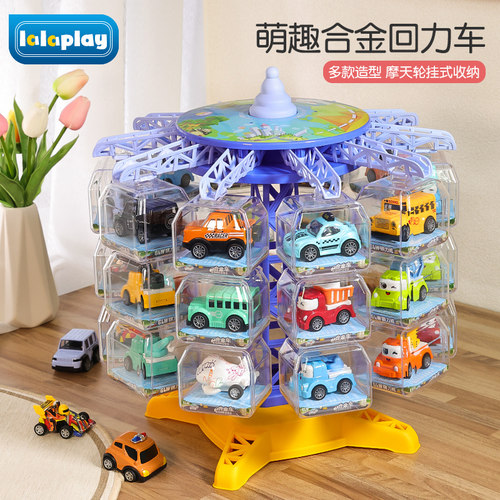 儿童合金小汽车工程玩具车回力宝宝赛车飞机2024新款男孩模型套装