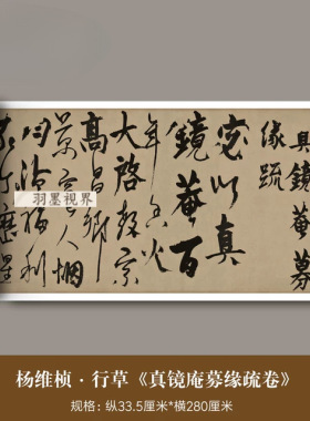 杨维桢行草字帖《真镜庵募缘疏卷