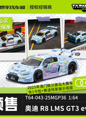 [地平线预售]TW奥迪R8 LMS GT3 evo 玉桂狗 1:64合金汽车模型