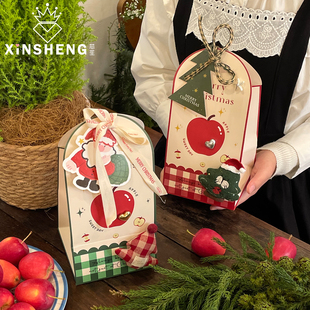 原创小苹果·圣诞手提袋 芯苼 节日礼物平安果包装 圣诞节新品