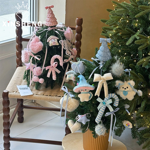 圣诞树花束氛围感装 圣诞树系列 芯苼 饰挂件材料包 圣诞节新品