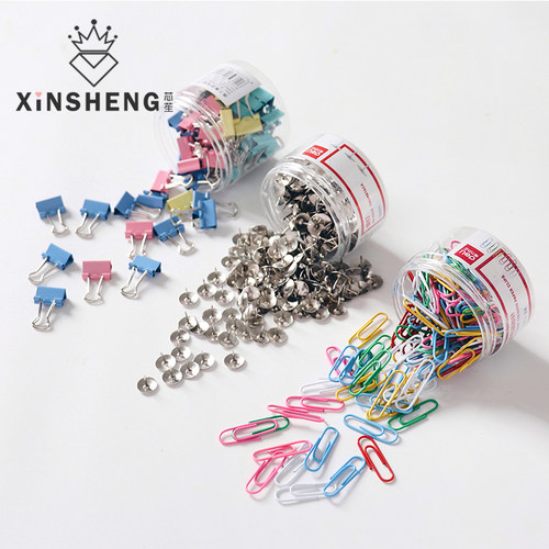 得力长尾夹得力彩色别针