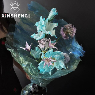 芯苼 材料 梦幻欧根纱鲜花花束礼品包花纱资材手工花艺diy礼物包装