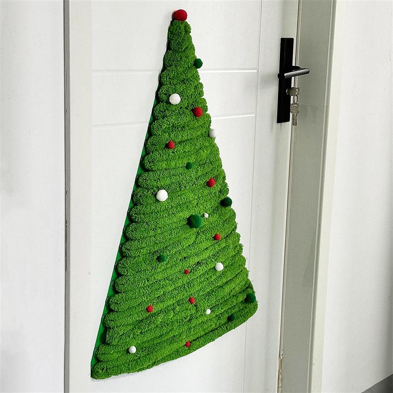 圣诞树墙角装饰冰岛粗毛线