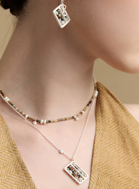 SOUNDERWANG账房先生.算盘眼镜多宝叠戴项链