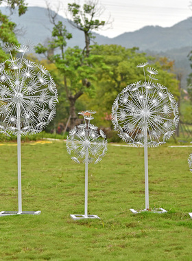 发光不锈钢蒲公英装饰