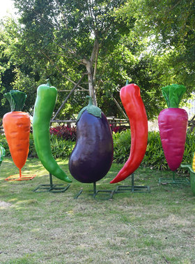 蘑菇水果蔬菜户外玻璃钢雕塑摆件