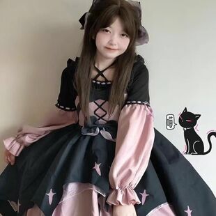 洛丽塔jsk小魔女lolita裙子lo裙套装可爱洋装吊带连衣裙原创正品