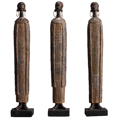 非洲部落女艺术人像怀旧风格书房