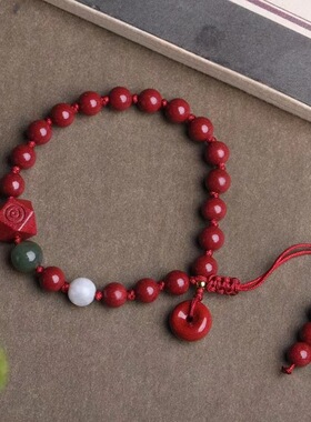 萱宇博官方旗舰店朱砂纳福手串女款本命年礼物饰品手链高档